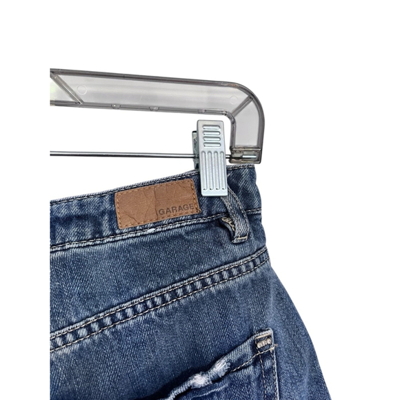 Garage Distressed Denim Jean Short Size 3 Blue Cutoff Casual Summer Western Boho - Picture 7 of 7